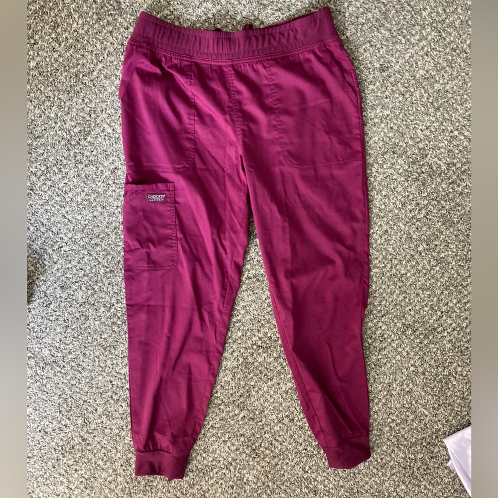 Cherokee Workwear Wine Scrub Bottoms